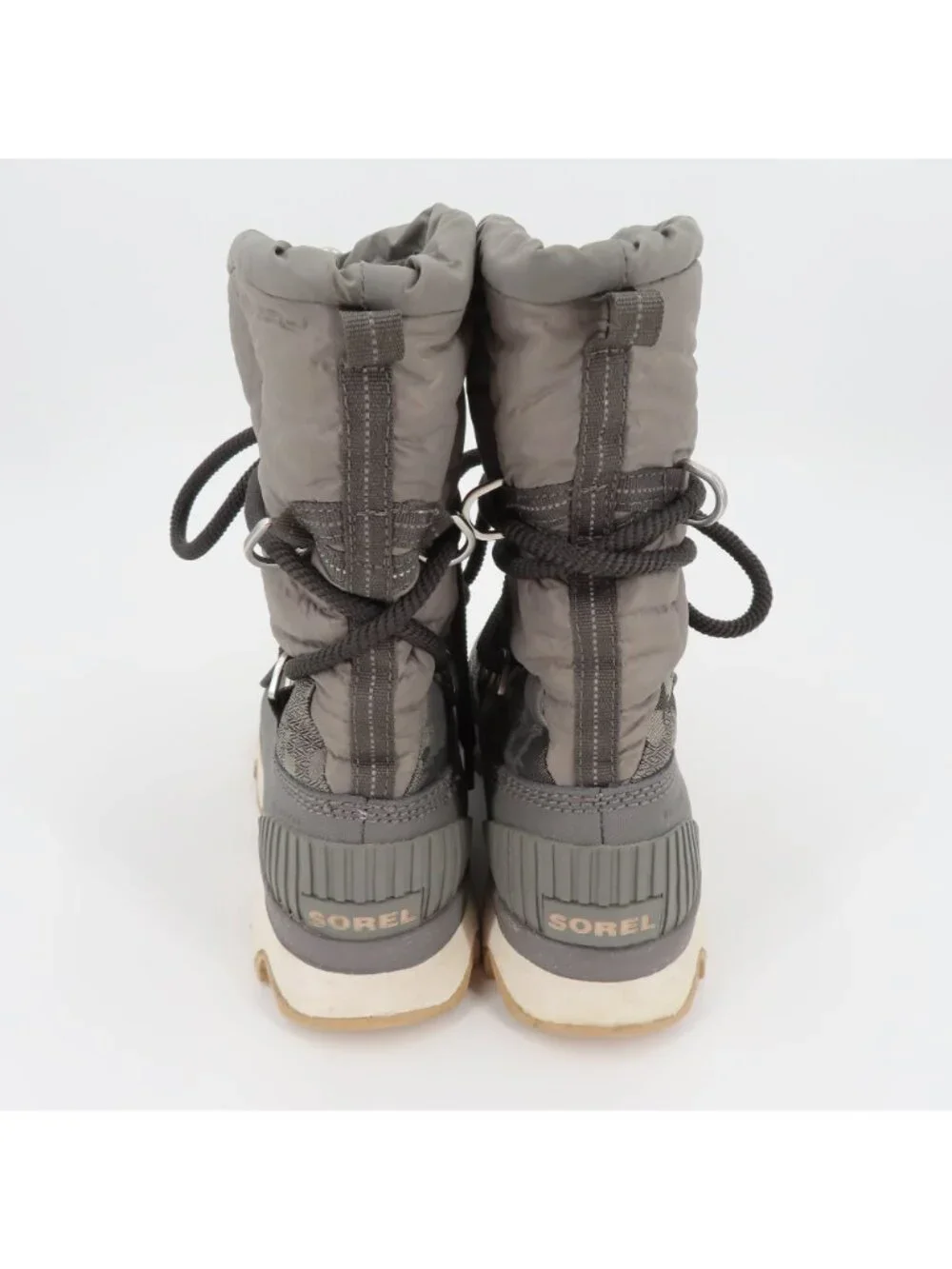 Sorel Women 8.5 Kinetic Lace up Boot Quarry Gray NL3101-052 Winter Waterproof